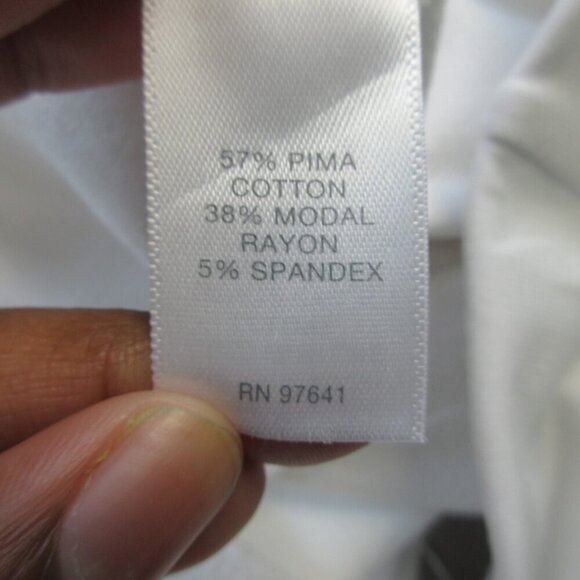 J Jill Slim Leg Cropped Pants Women 2X White Pima Cotton Rayon Casual Beach 338 - Picture 3 of 10